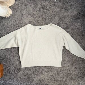 American Eagle Outfitters Cream Crew Neck Sweater